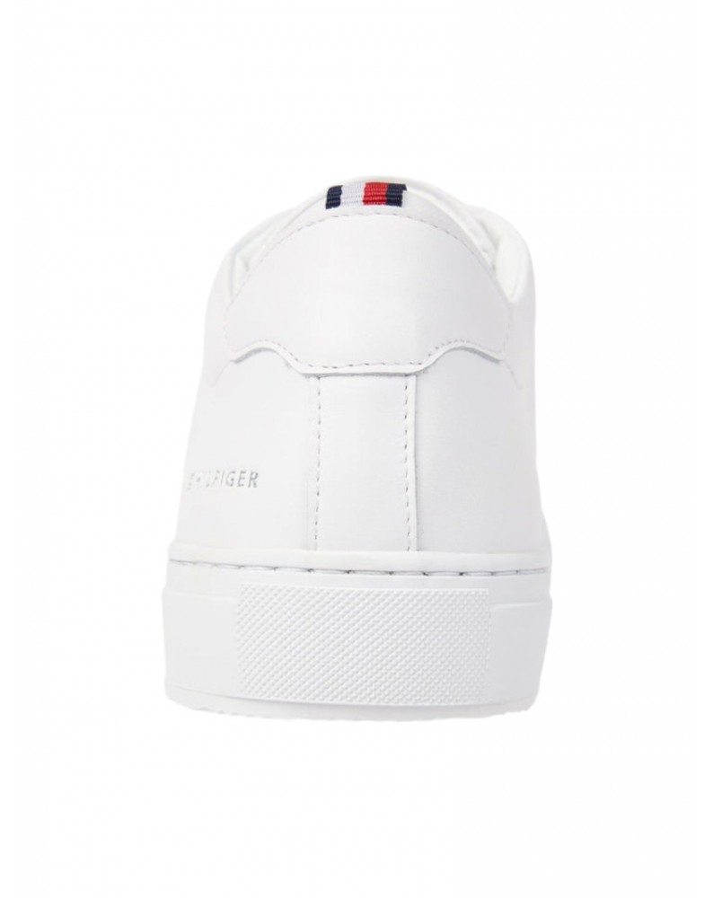 Tommy Hilfiger sneakers bianca in pelle premium heritage cup lth