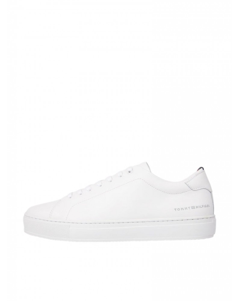 Tommy Hilfiger sneakers bianca in pelle premium heritage cup lth