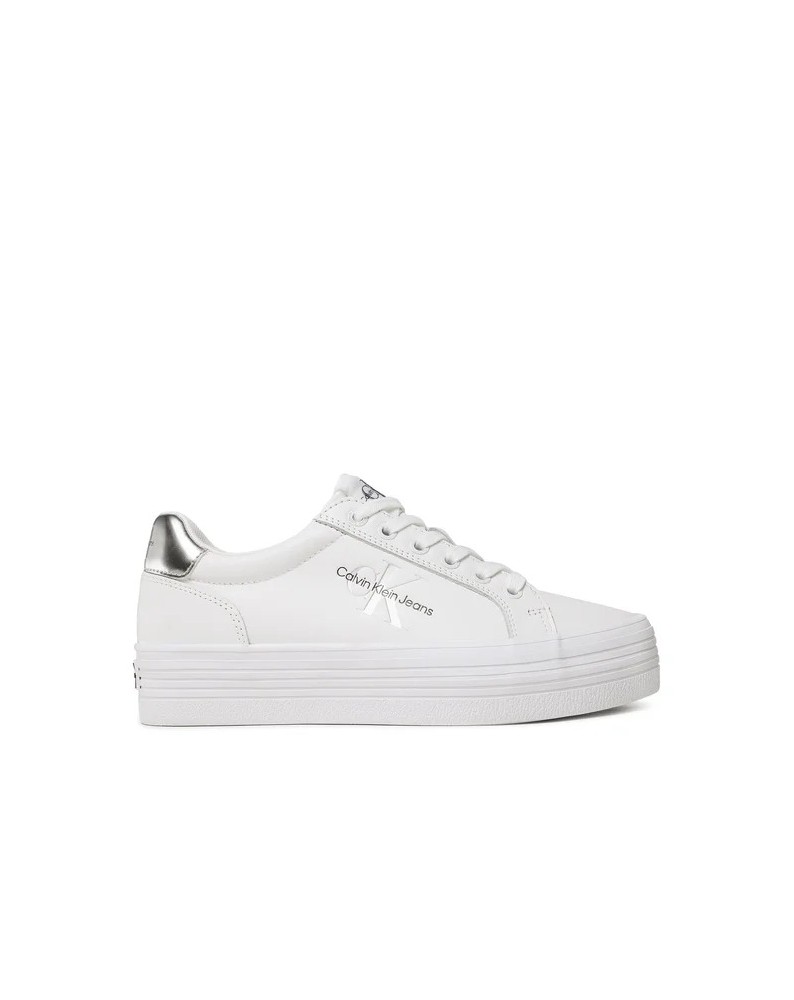 Calvin Klein sneakers donna bianca Vulc Flatform Laceup yw0yw01222ybr