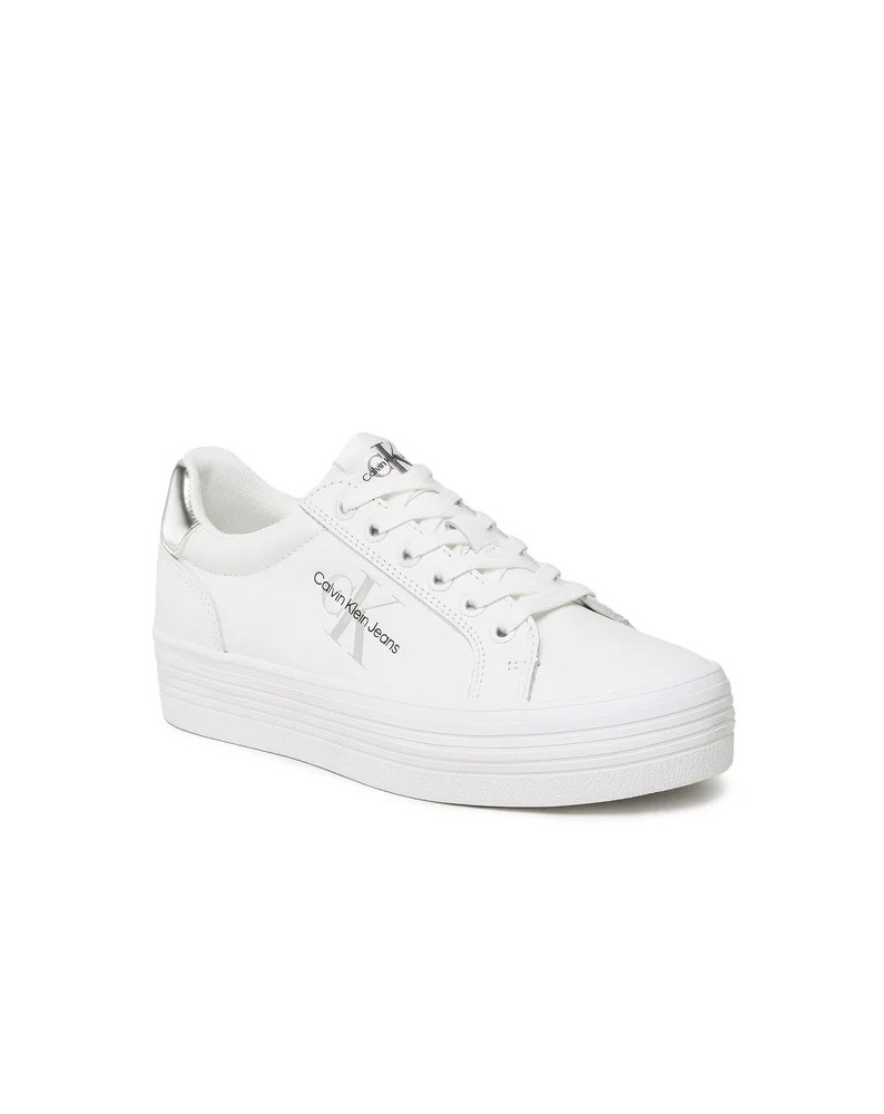 Calvin Klein sneakers donna bianca Vulc Flatform Laceup yw0yw01222ybr