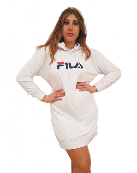 Fila felpa ragazza lunga bianca Elish oversize