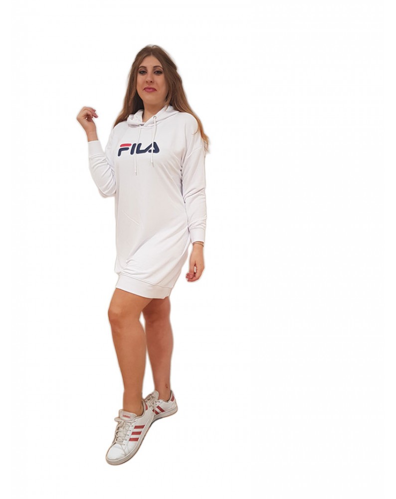 Fila felpa ragazza lunga bianca Elish oversize