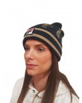 Cappello Fila ragazza Intarsia Beanie crema e blu 686116