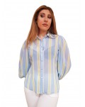 Fracomina camicia regular a righe lime fs23st6002w412n4-q68