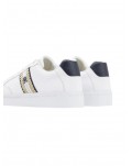 Tommy Hilfiger Court sneakers bianca con dettagli in tessuto fw0fw07106-ybs