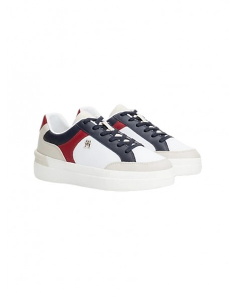 Tommy Hilfiger sneakers donna space blue elevated con monogramma fw0fw07451dw6