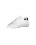 Tommy Hilfiger sneakers uomo in pelle court leather grain ess white desert sky