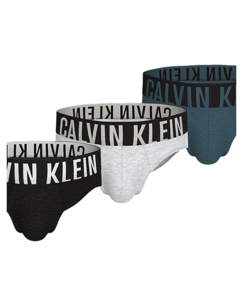 Calvin Klein hip slip uomo 3 pack grigio nero e verde 000nb3607aqtk