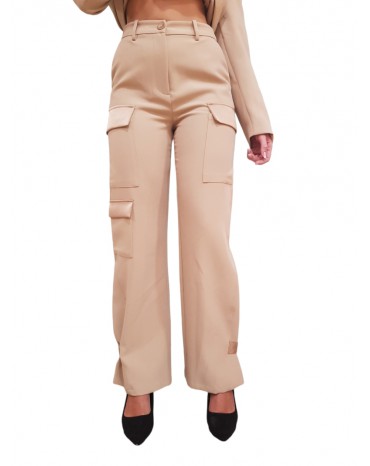 Fracomina pantalone cargo beige fr24wc001w50901-l20