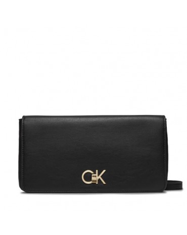 Calvin Klein borsetta nera re-lock double gusette k60k611336-beh