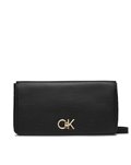 Calvin Klein borsetta nera re-lock double gusette k60k611336-beh