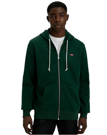 Levi's felpa verde con cappuccio e zip housemark original 34584-0033