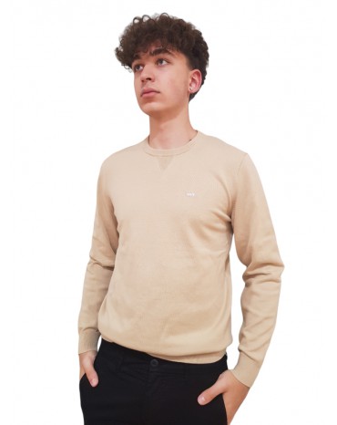 Maglia Levi's girocollo beige lightweight housemark a72070022