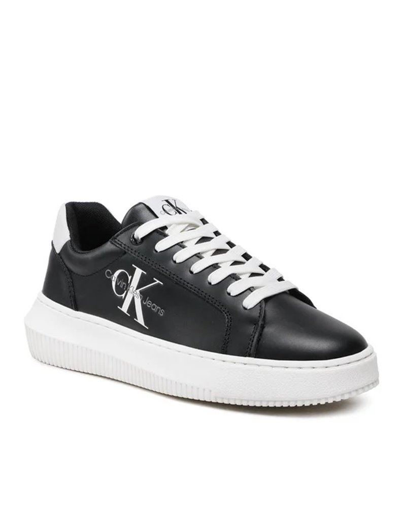 Calvin Klein Jeans sneakers in pelle Chunky cupsole monologo Black yw0yw00823bds