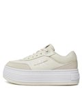 Calvin Klein jeans sneakers bold flatform low lace mix creamy/eggshell