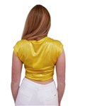 Fracomina top yellow laminato tank top