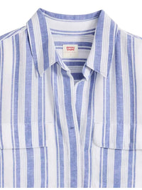 Camicia Donna Levi's Elaine Utility Bold Stripe Blue | Wellington