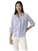 Camicia Donna Levi's Elaine Utility Bold Stripe Blue | Wellington