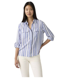Camicia Donna Levi's Elaine Utility Bold Stripe Blue | Wellington