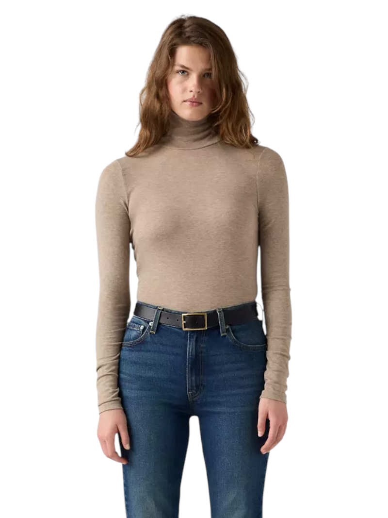 T-Shirt Dolcevita Levi's Mia a Manica Lunga in Tencel e Lana