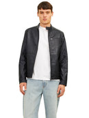 Giacca Biker Jack & Jones Edylan Finta Pelle | Wellington Jeans