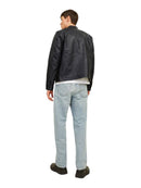 Giacca Biker Jack & Jones Edylan Finta Pelle | Wellington Jeans
