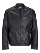 Giacca Biker Jack & Jones Edylan Finta Pelle | Wellington Jeans