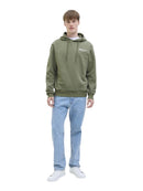 Felpa Uomo Jack & Jones JJ Rebel con Cappuccio in Cotone