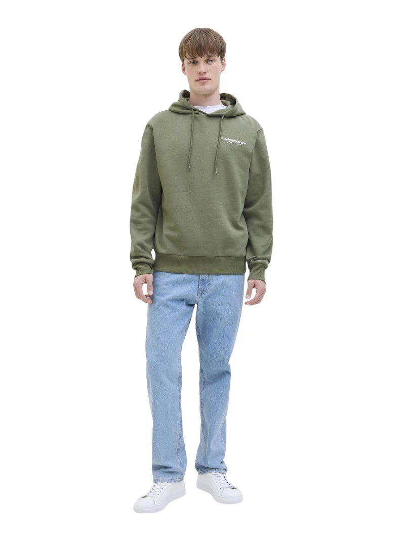 Felpa Uomo Jack & Jones JJ Rebel con Cappuccio in Cotone