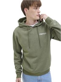 Felpa Uomo Jack & Jones JJ Rebel con Cappuccio in Cotone
