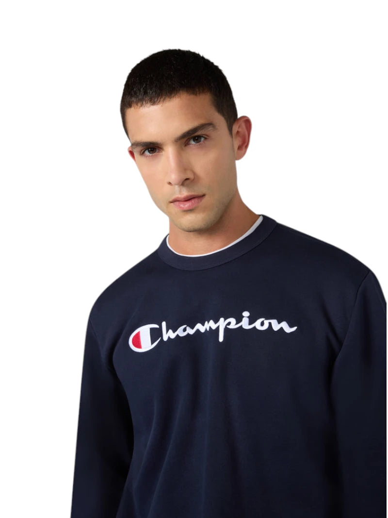 Felpa Uomo Champion Girocollo Logo | Relax Fit