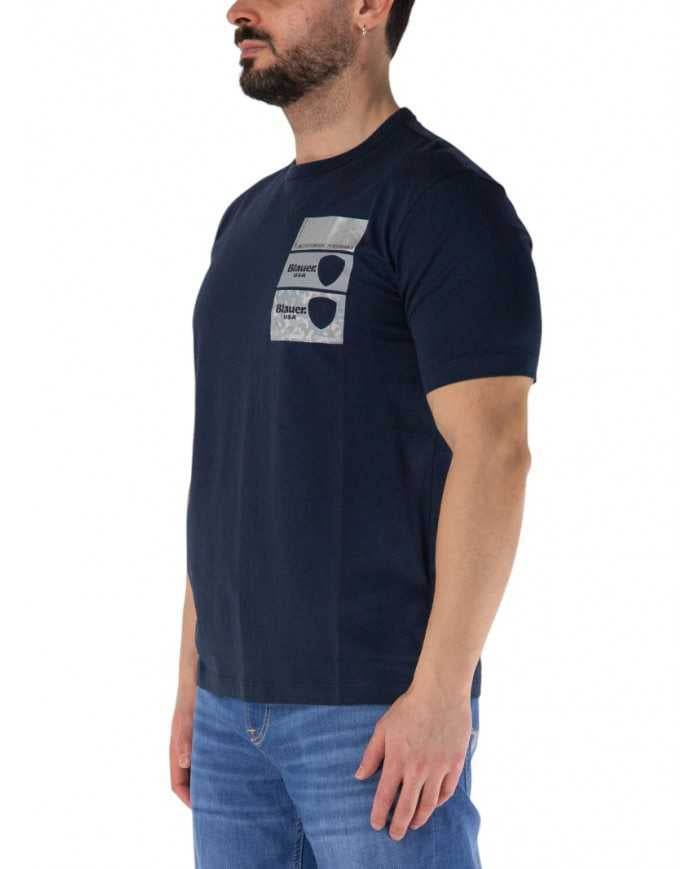 T-shirt Blauer Palmer Reflective Uomo Slim Fit | Wellington Jeans