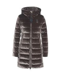 Piumino Donna Blauer Velly Long in velluto