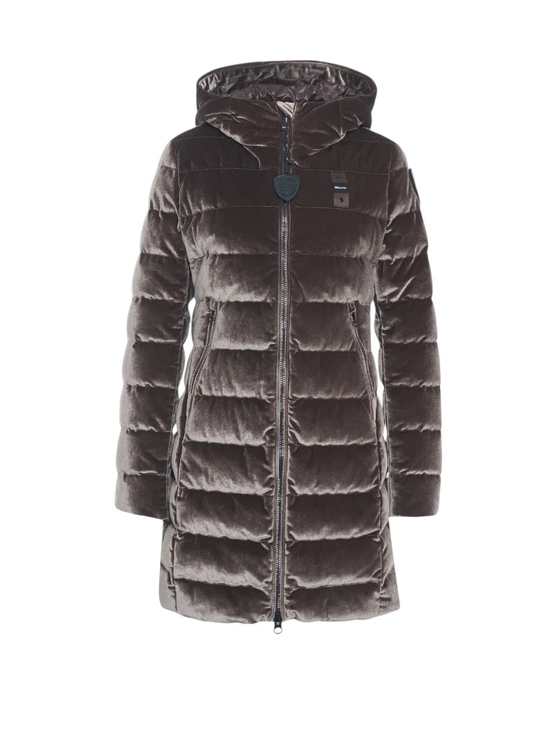 Piumino Donna Blauer Velly Long in velluto