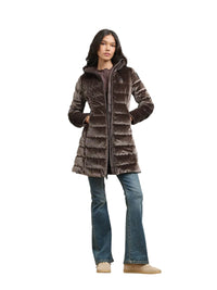 Piumino Donna Blauer Velly Long in velluto