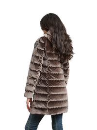 Piumino Donna Blauer Velly Long in velluto