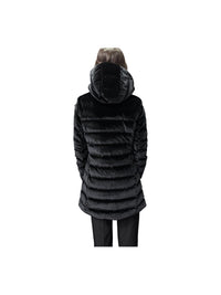 Piumino Donna Blauer Velly Long in velluto