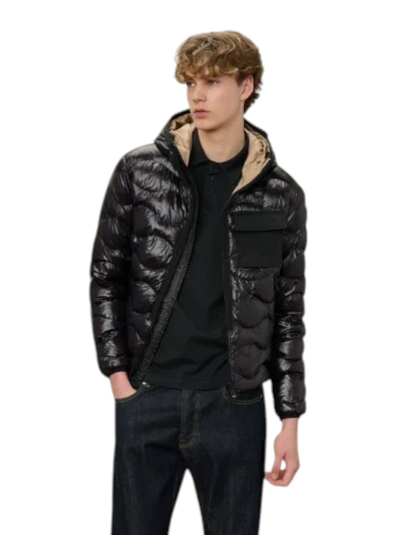 Piumino Onde Bryant Blauer Nero | Wellington Jeans