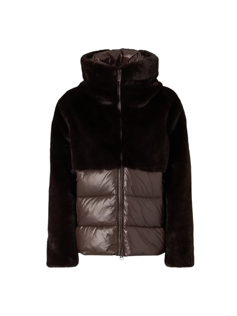 Piumino Donna Blauer Fanevil in Eco-Pelliccia