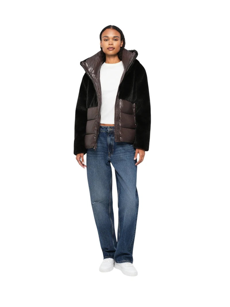 Piumino Donna Blauer Fanevil in Eco-Pelliccia