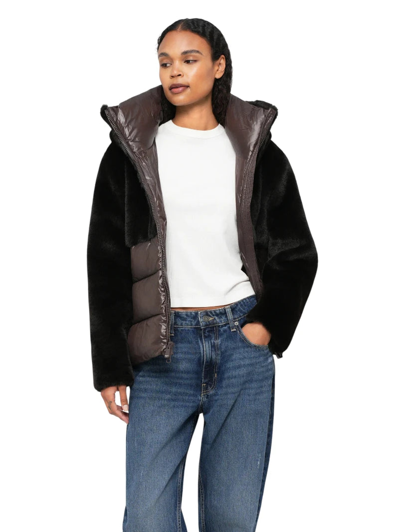 Piumino Donna Blauer Fanevil in Eco-Pelliccia