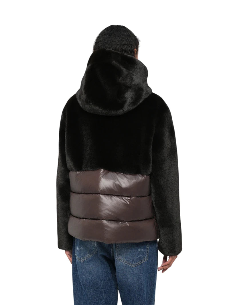 Piumino Donna Blauer Fanevil in Eco-Pelliccia