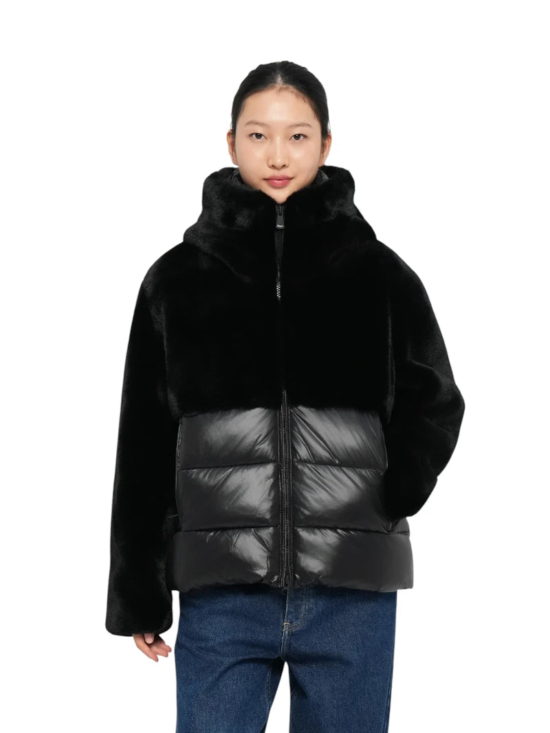 Piumino Donna Blauer Fanevil in Eco-Pelliccia