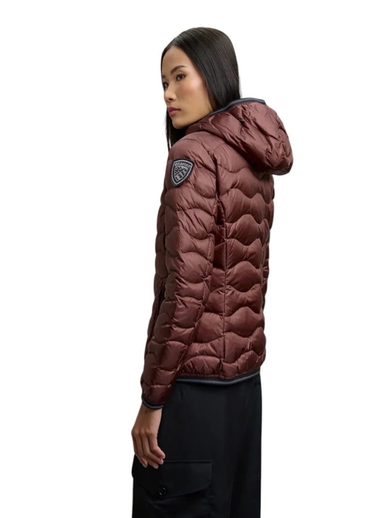 Piumino Blauer Camelia Donna ad Onde con Cappuccio