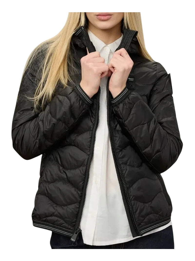 Piumino Blauer Camelia Donna ad Onde con Cappuccio
