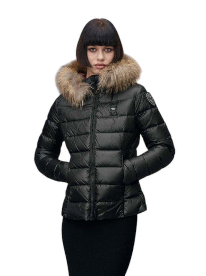 Piumino Blauer Arcadia Donna Lucido Pelliccia