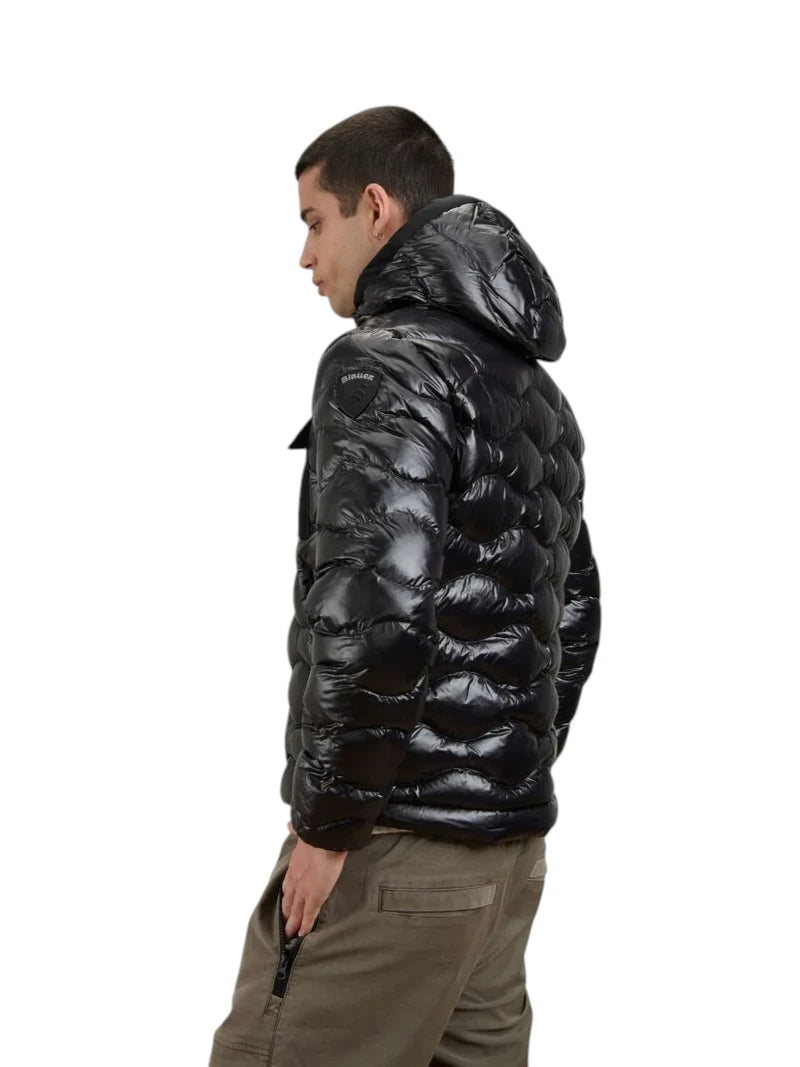 Piumino Onde Bryant Blauer Nero | Wellington Jeans