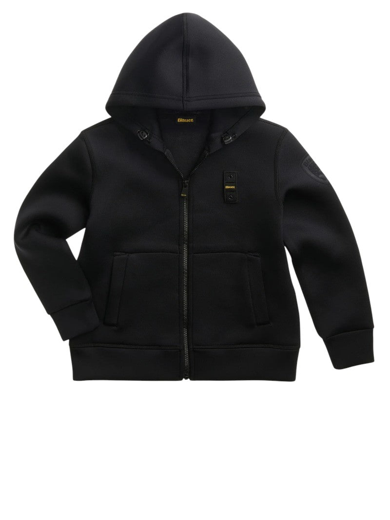 Felpa Uomo Blauer Colby Scuba con Cappuccio e Zip in Tessuto Tecnico