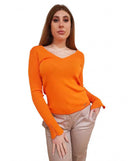 Maglia Gaudì Donna Scollo V Bottoni Oro | Wellington Jeans