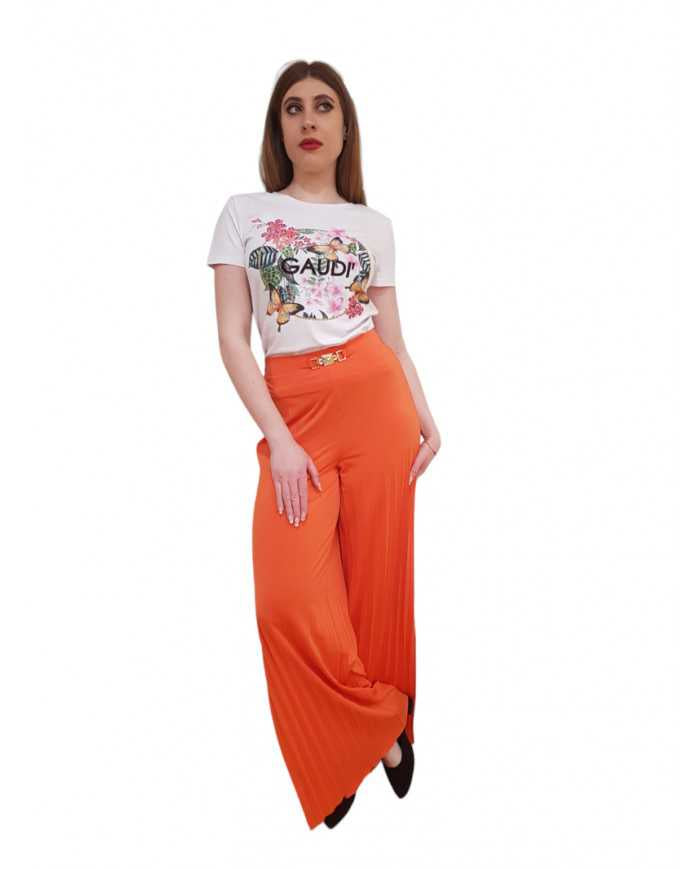 T-shirt Gaudi Donna Strass e Stampa Floreale - Wellington Jeans